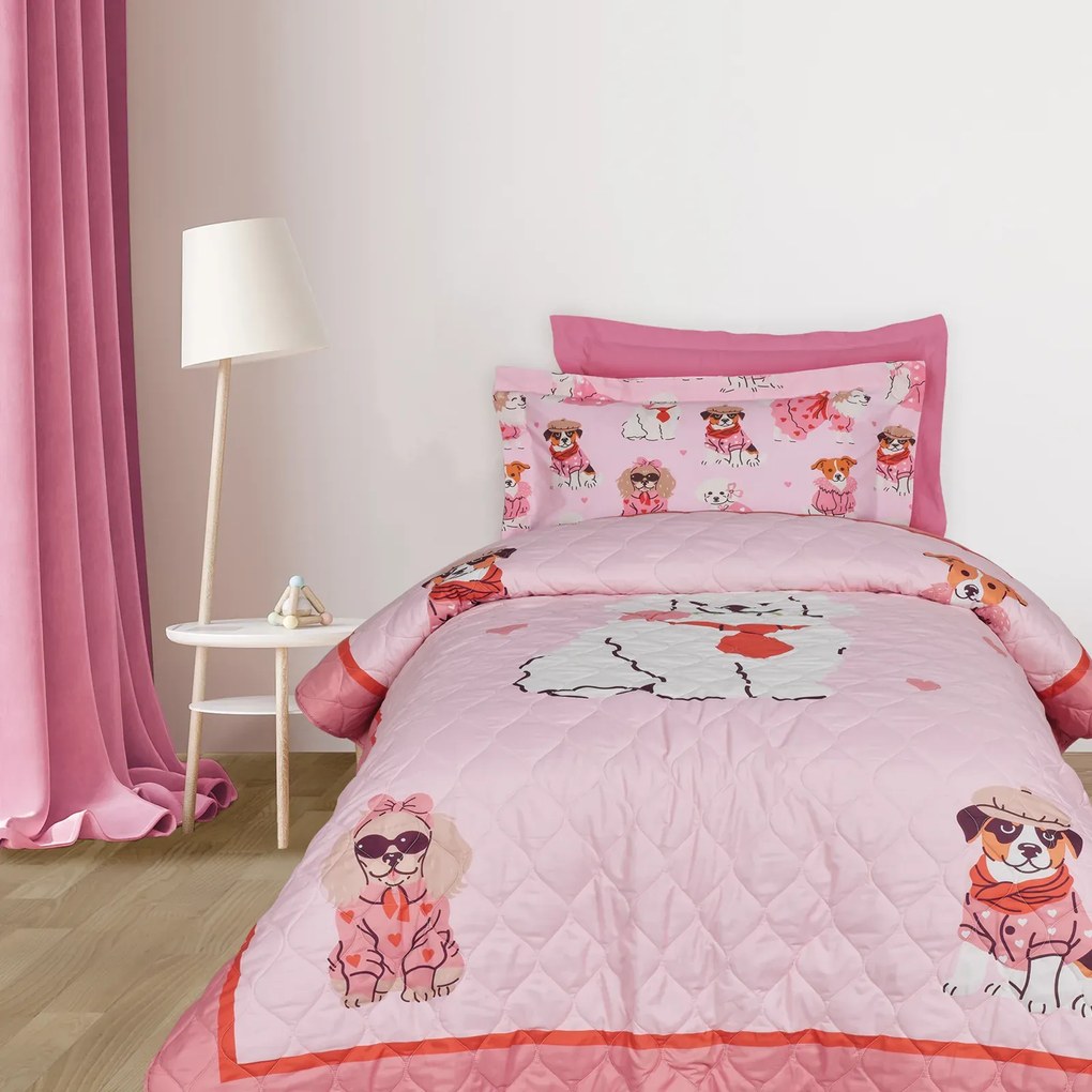 DAS KIDS ΚΟΥΒΕΡΛΙ ΜΟΝΟ 160Χ220 4938 PINK