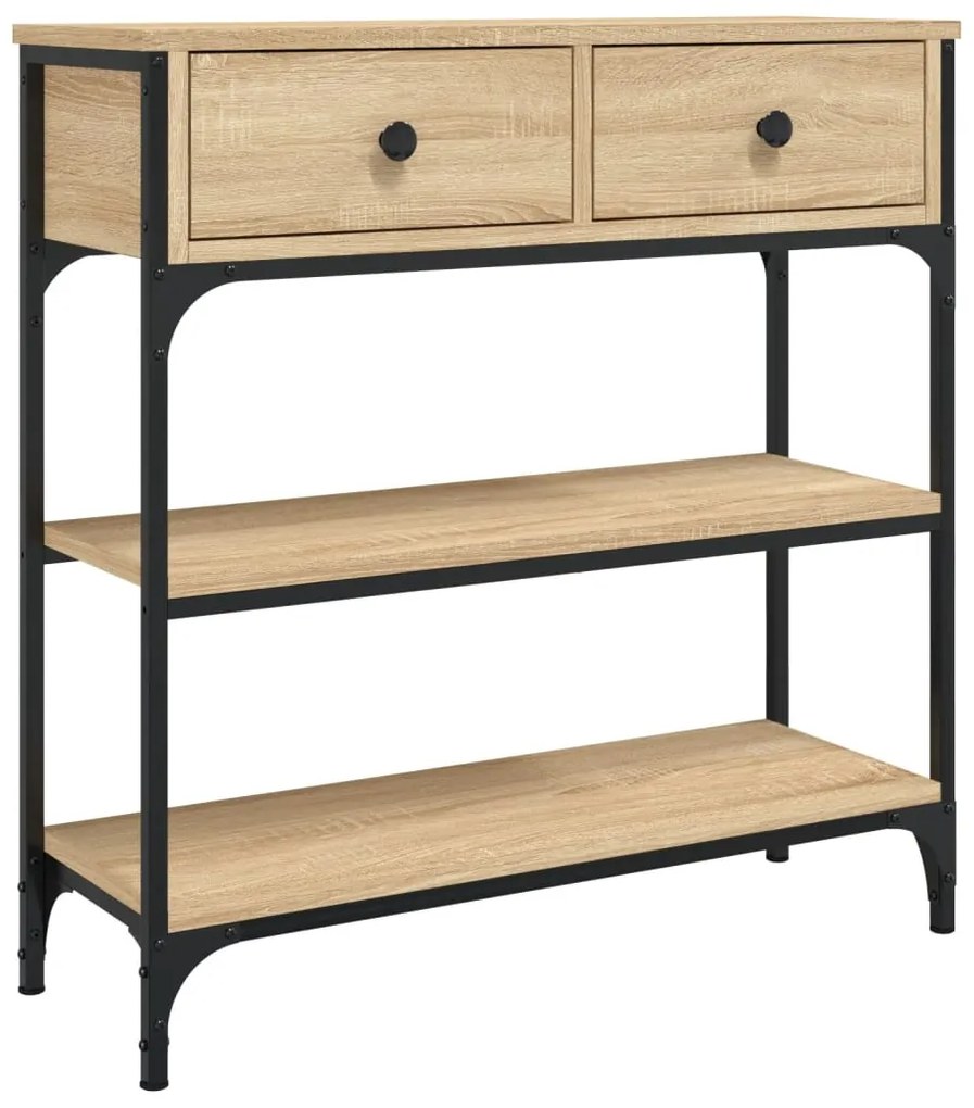 vidaXL Τραπέζι Κονσόλα Sonoma Δρυς 72,5x25x75 εκ. Επεξεργασμένο Ξύλο