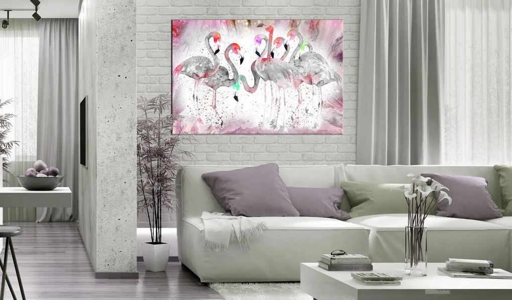 Πίνακας - Flamingoes Family 90x60