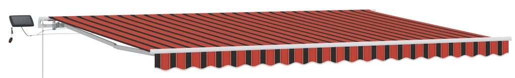 vidaXL Χειροκίνητη Τέντα with Πορτοκαλί και Καφέ 500 x 350 εκ