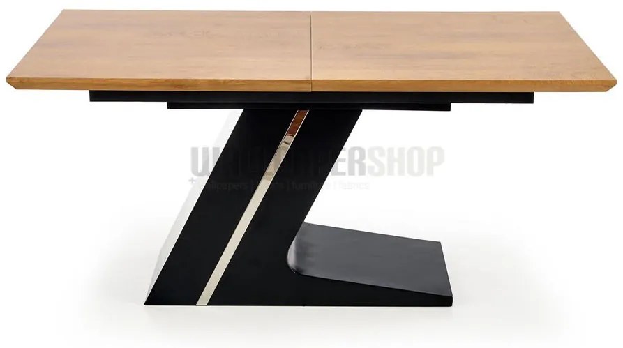 Gusto Ανοιγομένη Τραπεζαρία Μπεζ / Μαύρο 160-220x90x75