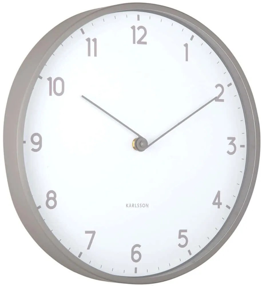 Ρολόι Τοίχου Sencillez Φ30cm Dark Grey Karlsson Πλαστικό
