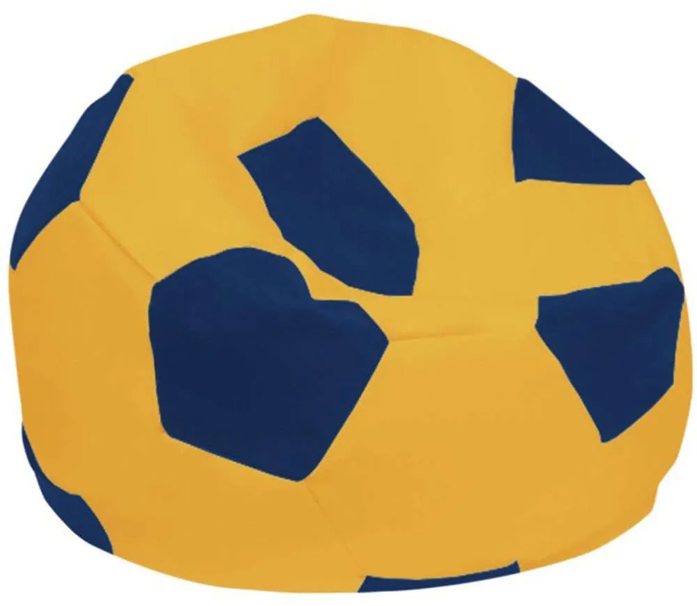 Πουφ Παιδικό Αδιάβροχο Football 248FRN1138 70x70x45cm Yellow-Blue