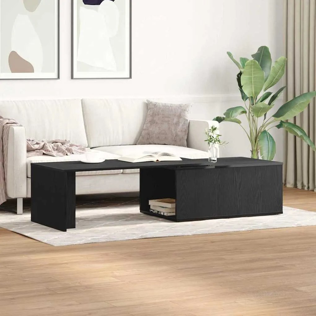 vidaXL Τραπεζάκι σαλονιού Μαύρη δρυς 150 x 50 x 35 εκ