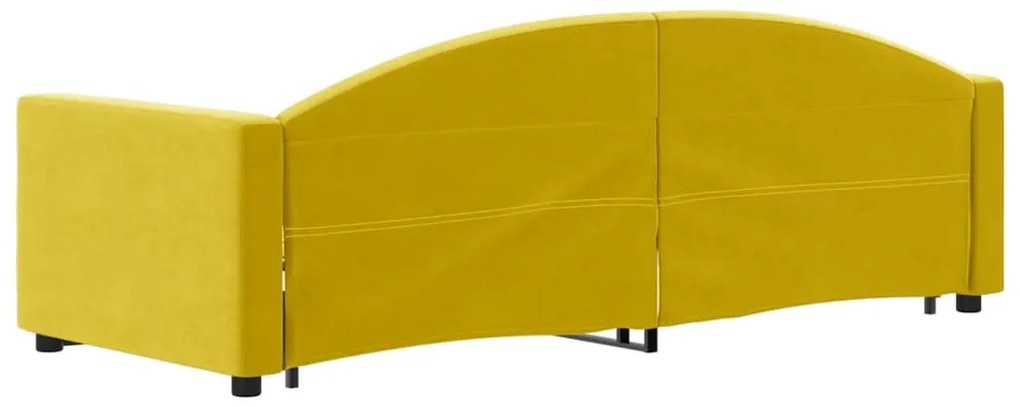 vidaXL Καναπές Κρεβάτι Συρόμενος Κίτρινος 80 x 200 εκ. Βελούδινος