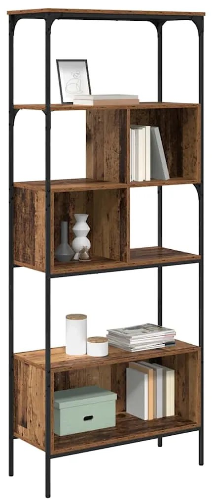 vidaXL Βιβλιοθήκη Παλιό Ξύλο 76 x 33 x 188,5 εκ Επεξεργασμένο ξύλο