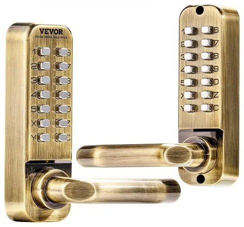 VEVOR Mechanical Keyless Entry Door Lock 14 Key Mechanical Door Lock Waterproof