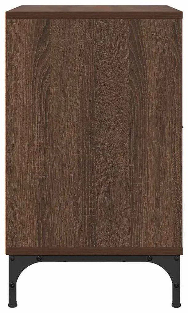 vidaXL Κομοδίνα 2 pcs Καφέ δρυς 49 x 36 x 61 εκ Επεξεργασμένο ξύλο