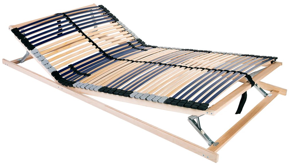 vidaXL Βάση κρεβατιού με λάμες Καφέ 120 x 190 cm Στερεό Ξύλο Μηλιάς
