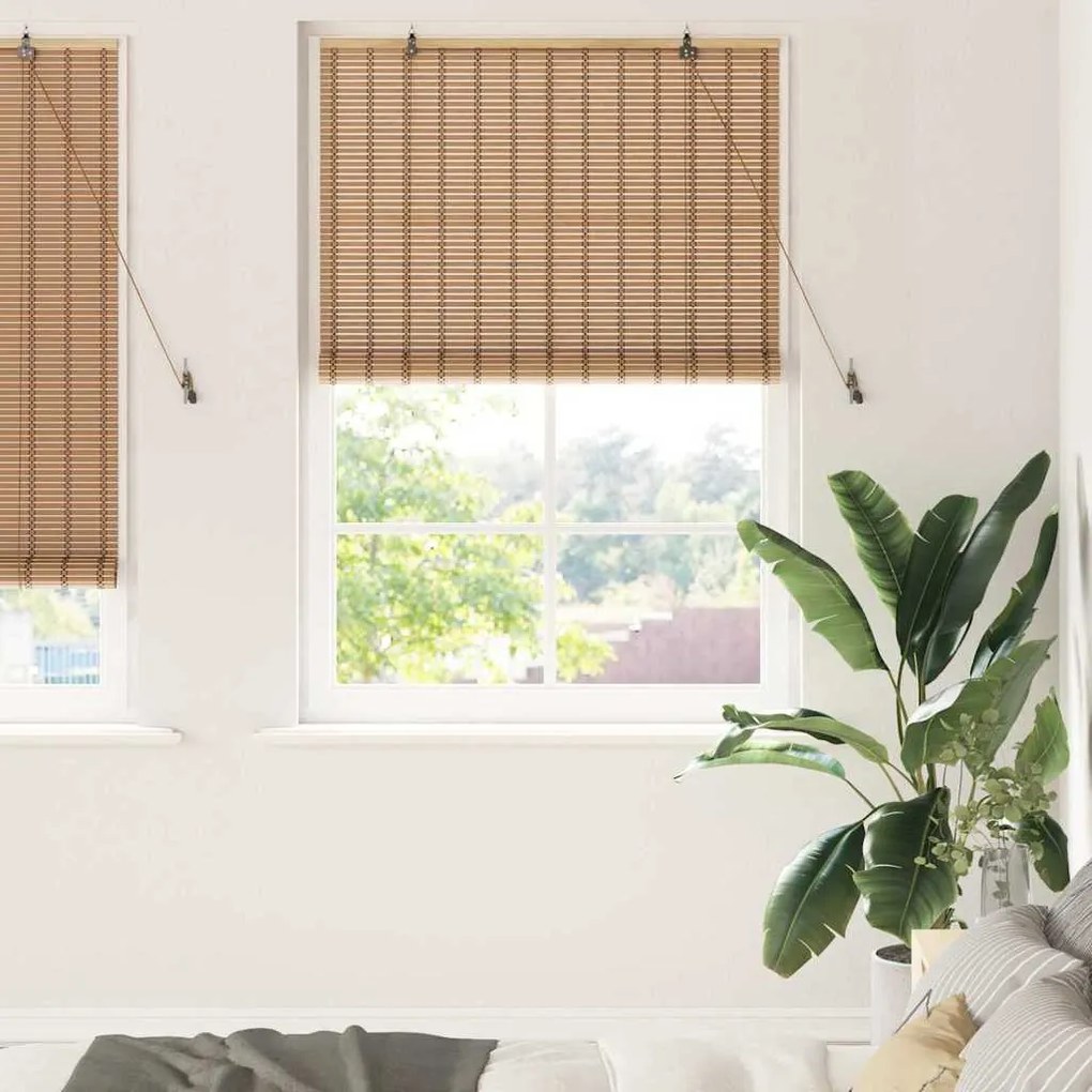 vidaXL Ρόλερ και Σκιάδια Ανοιχτό καφέ 120 x 220 cm Μπαμπού