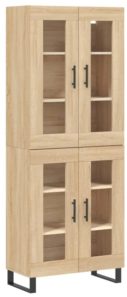 vidaXL Ντουλάπι Sonoma δρυς 69,5 x 34 x 180 εκ. από Επεξεργασμένο Ξύλο