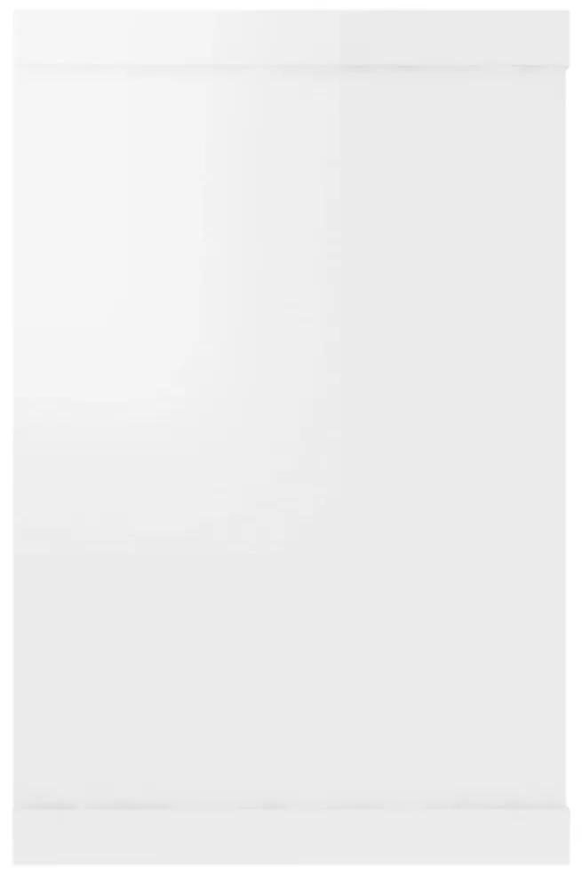 Ράφια Κύβοι Τοίχου 6 τεμ. Γυαλ. Λευκό 60x15x23 εκ. Μοριοσανίδα - Λευκό