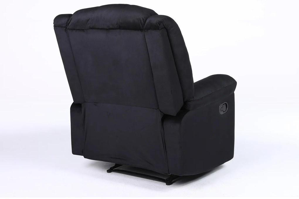 Πολυθρόνα Ανακλινόμενη ArteLibre CARINAE Μαύρο Βελούδο 93x90x100cm