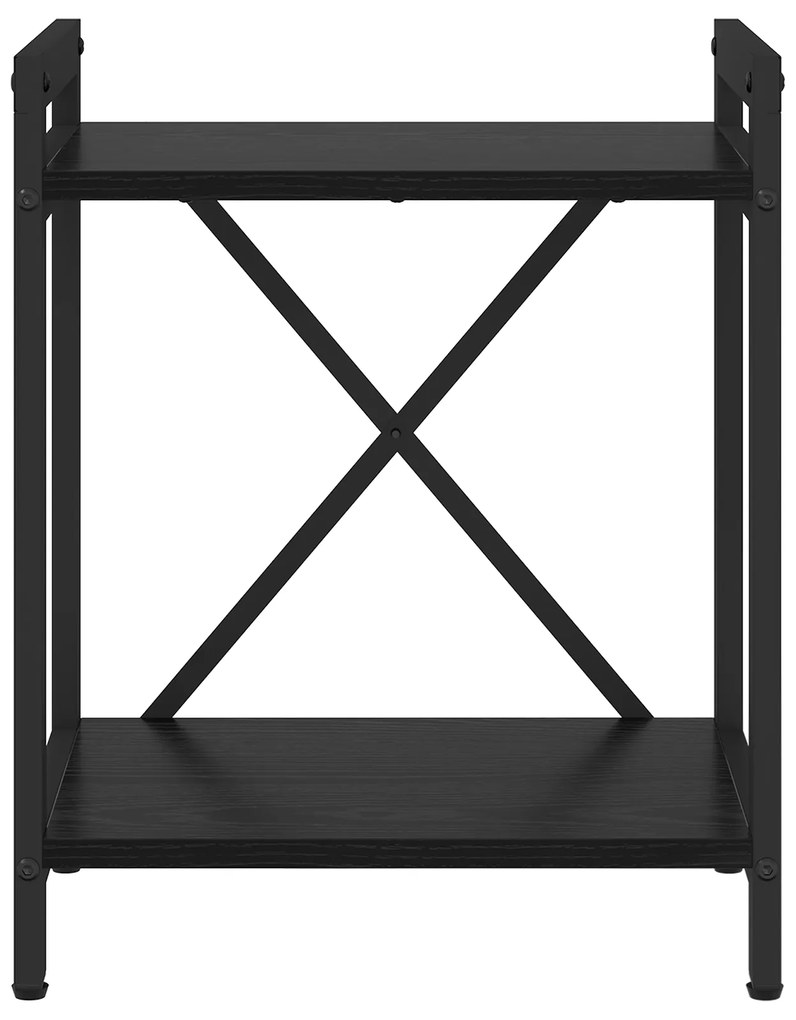 vidaXL Βιβλιοθήκη Μαύρη δρυς 40 x 30 x 48.5 εκ Επεξεργασμένο ξύλο