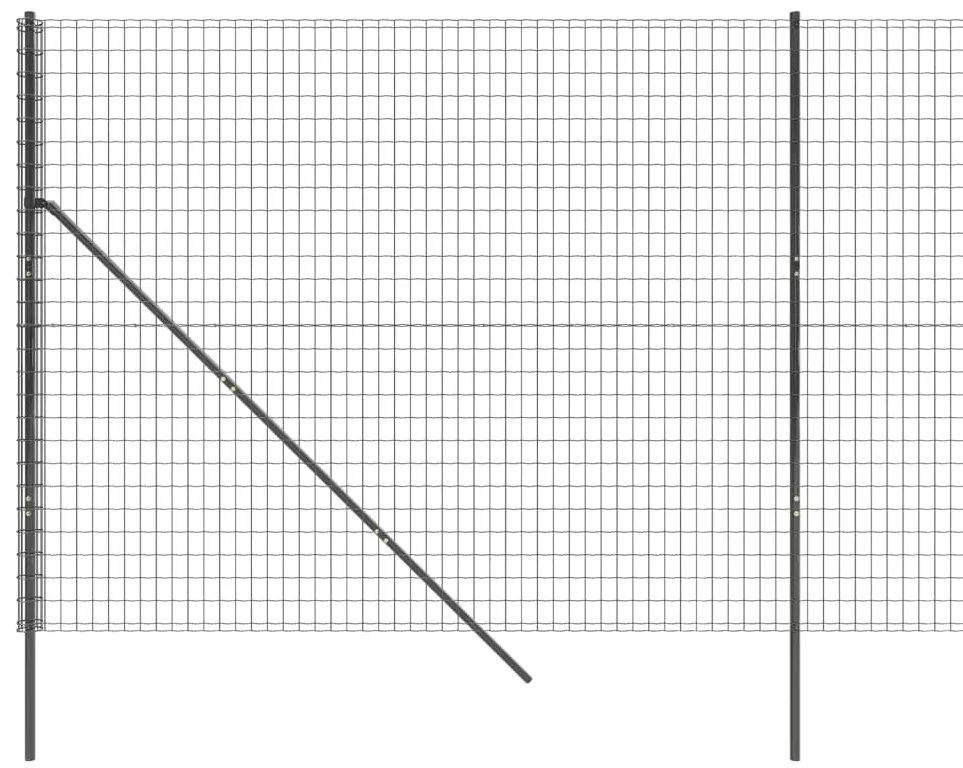 vidaXL Συρματόπλεγμα Περίφραξης Ανθρακί 1,4x10 μ. Γαλβανισμένο Ατσάλι