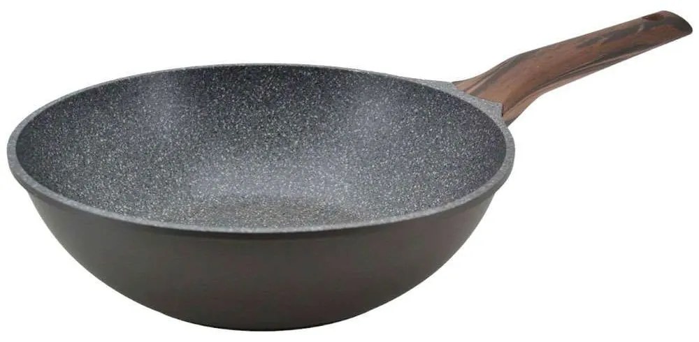 Τηγάνι Wok Αντικολλητικό 245-28 Φ28x8cm Black-Brown Ankor 28cm Αλουμίνιο