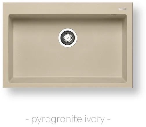 Νεροχύτης Κουζίνας Pyragranite Istros 76x50 εκ. 1B - Ivory