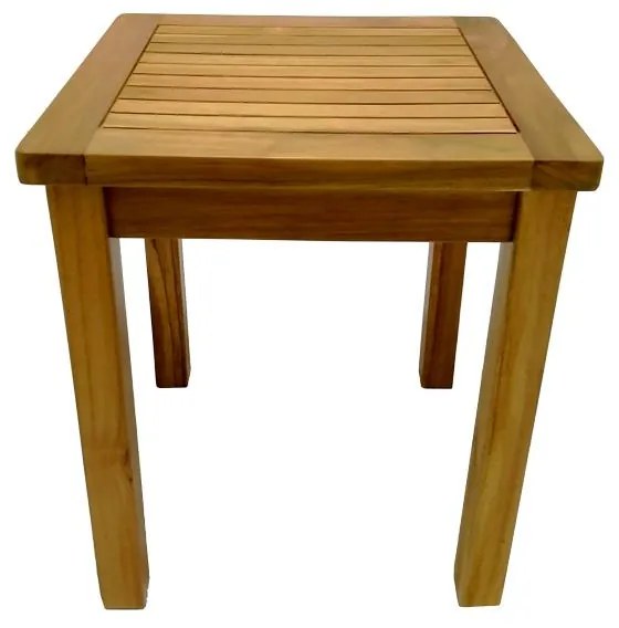 Τραπέζι Noly teak ξύλο σε φυσική απόχρωση 40x40x45εκ