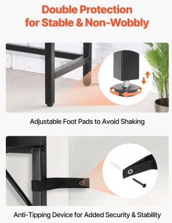 VEVOR Marble Console Table Modern Narrow Long Console Table with Power Outlet