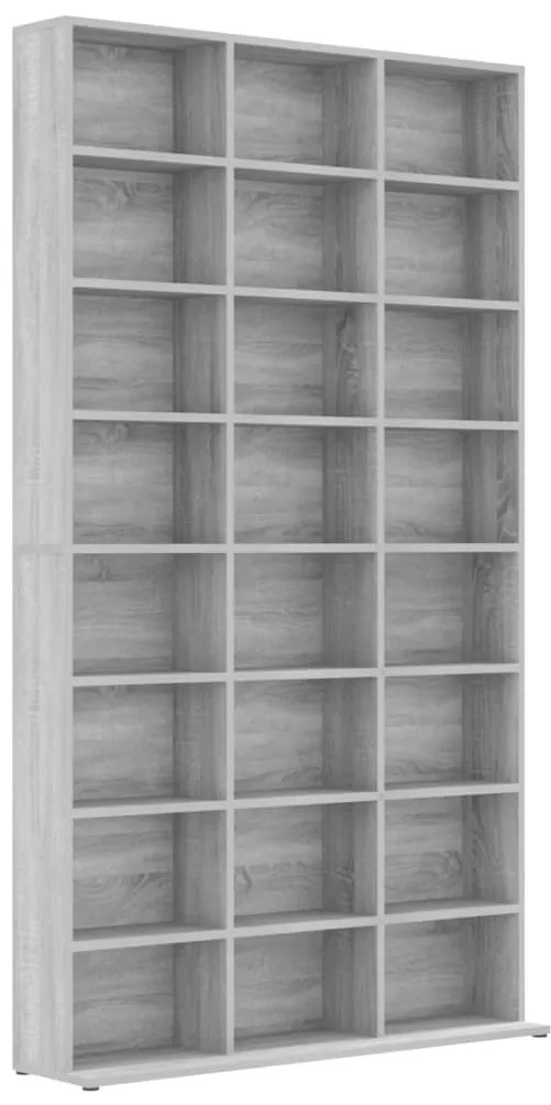 vidaXL Έπιπλο για CD Γκρι Sonoma 102x23x177,5 εκ. Επεξεργασμένο Ξύλο