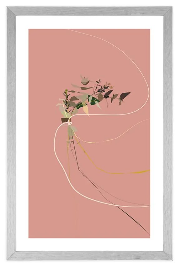 Αφίσα με πασπαρτού Όμορφο φυτό - 30x45 black