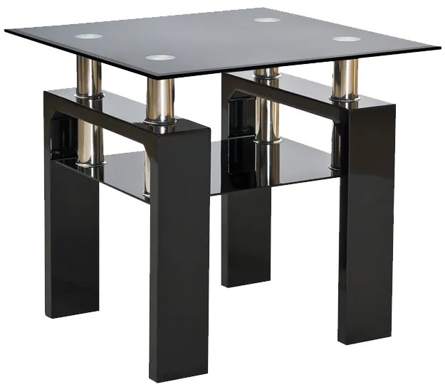 LISA D BENCH TRANSP. / ΜΑΥΡΟ ΒΕΡΝΙΚΙ 60x60x55 DIOMMI LISADCLH1 DIOMMI-80-2159