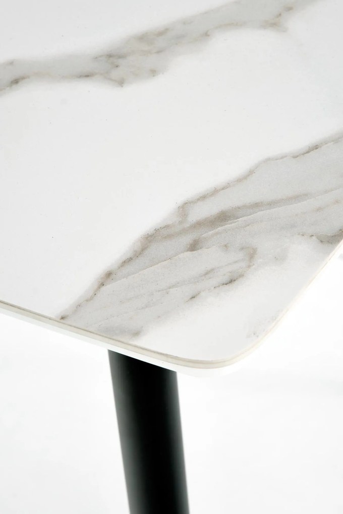 MARCO table, color: top - white marble, legs - black DIOMMI V-CH-MARCO-ST