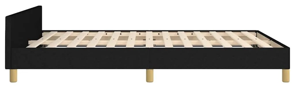 vidaXL Σκελετός Κρεβατιού Χωρίς Στρώμα Μαύρο 140x190 εκ. Υφασμάτινο