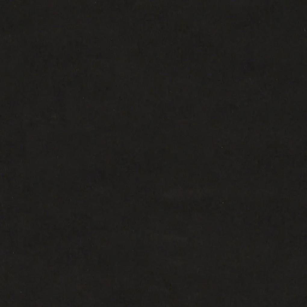 Πάγκος μαύρο 80x45x60 εκ. Βελούδινος - Μαύρο