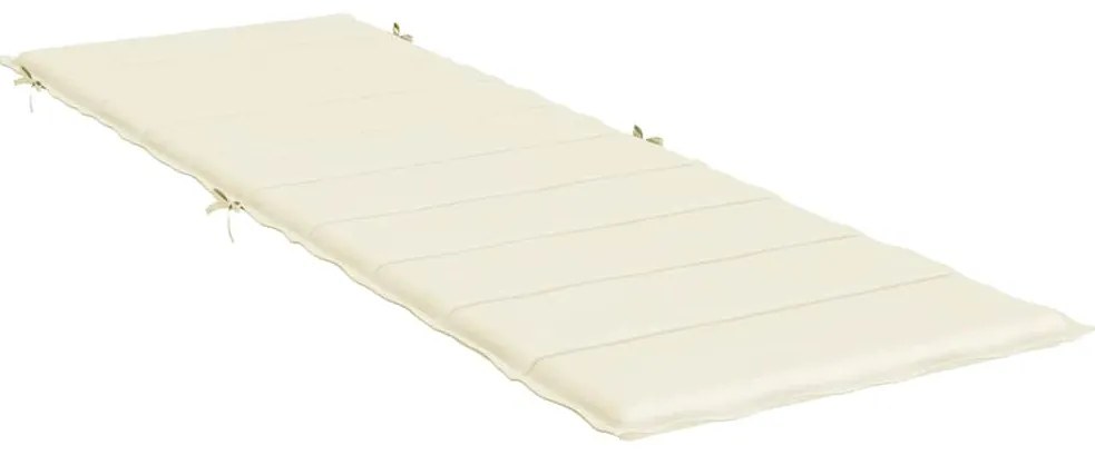 vidaXL Μαξιλάρι Ξαπλώστρας Κρεμ 186x58x4 εκ. από Ύφασμα Oxford