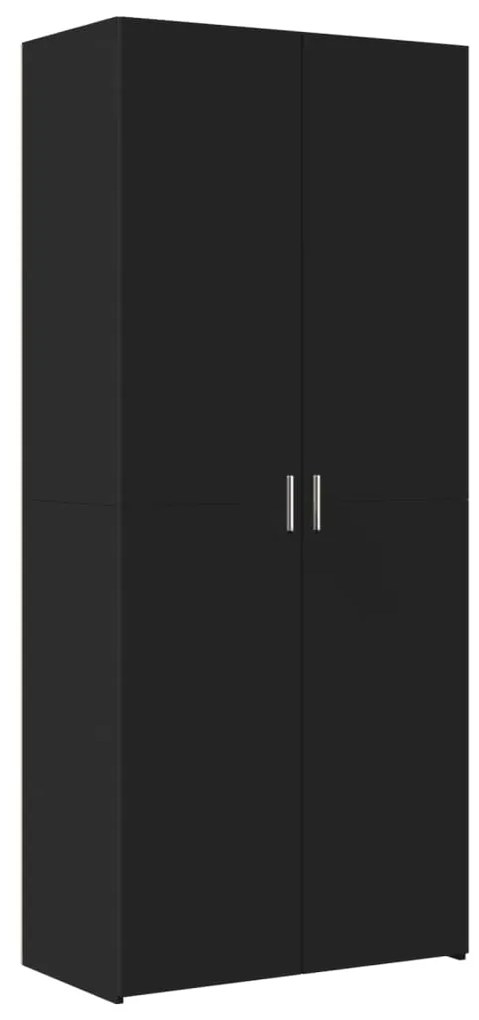 vidaXL Ντουλάπι Μαύρο 80x42,5x185 εκ. από Επεξεργασμένο Ξύλο