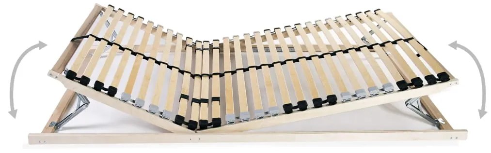 vidaXL Τελάρο Κρεβατιού με 28 Σανίδες &amp; 7 Ζώνες 90 x 200 εκ.