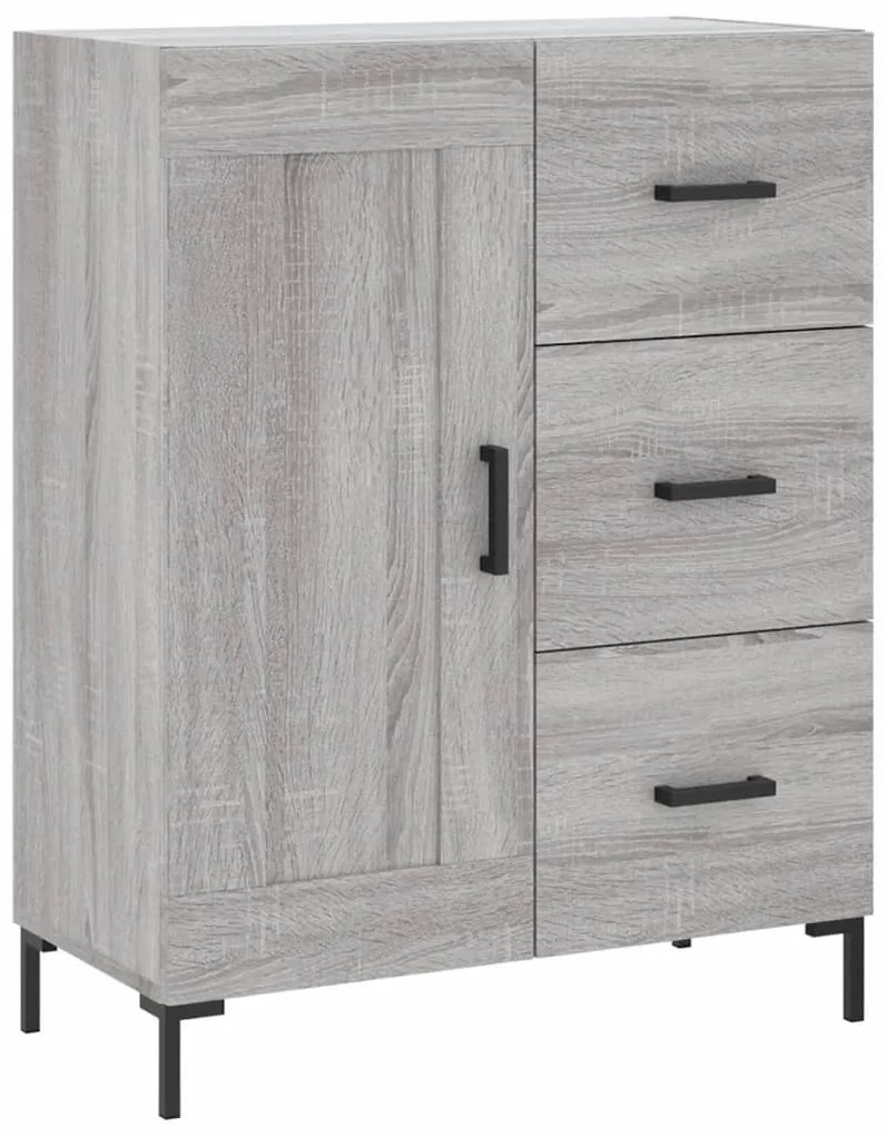 vidaXL Ντουλάπι Γκρι Sonoma 69,5 x 34 x 180 εκ. Επεξεργασμένο Ξύλο