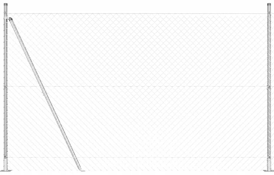 vidaXL Στύλος Περιφράξεων Ασημί 10 x 1,5 μ (40 x 40 χιλιοστά πλέγμα)
