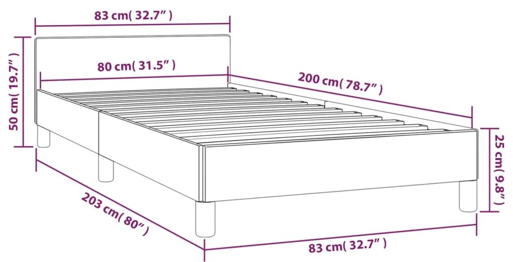 ΠΛΑΙΣΙΟ ΚΡΕΒΑΤΙΟΥ ΜΕ ΚΕΦΑΛΑΡΙ TAUPE 80X200 ΕΚ. ΥΦΑΣΜΑΤΙΝΟ 347371