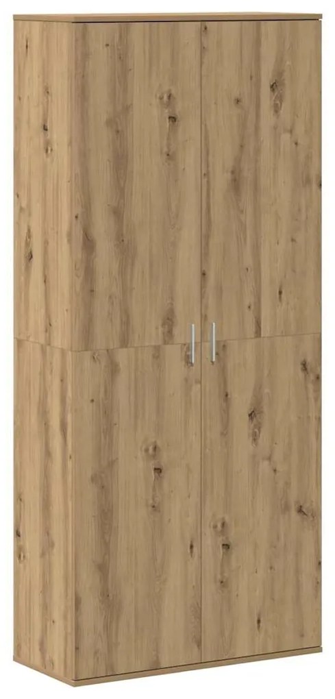 vidaXL Ψηλή Ντουλάπα artisan δρυς 80 x 35 x 180 εκ Επεξεργασμένο ξύλο