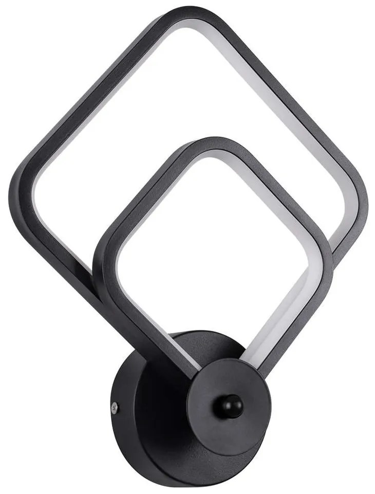 Φωτιστικό Τοίχου - Απλίκα Anna 61085 Led 15W 25x8x30cm Black GloboStar Αλουμίνιο