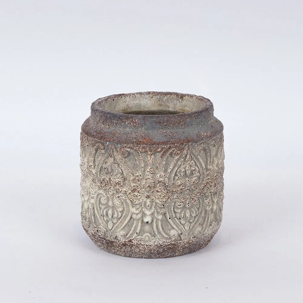 Κασπώ Τσιμεντένιο 752-18057 15x15x15.5cm Grey-Beige Estheti Home Cement