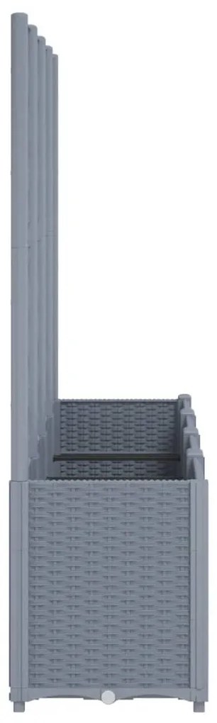 vidaXL Ζαρντινιέρα Κήπου με Καφασωτό Μπλε Γκρι 160x40x140 εκ. από PP