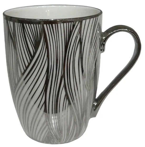 CHIC A ΚΟΥΠΑ NEW BONE CHINA ΛΕΥΚΟ SILVER D8,3xH10,5cm - 028831 - 028831