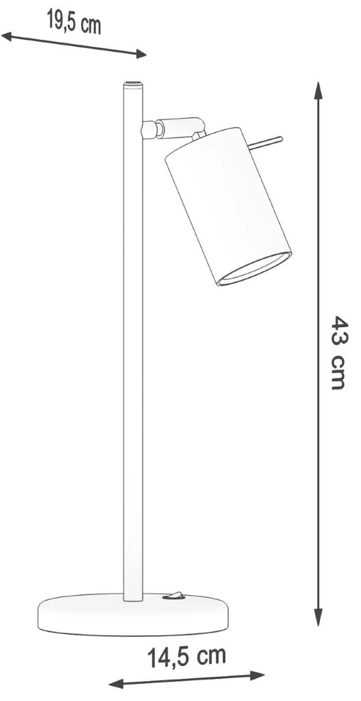 Sollux Λαμπτήρας γραφείου Ring 1,ατσάλι,1xGU10/40w,μαύρο