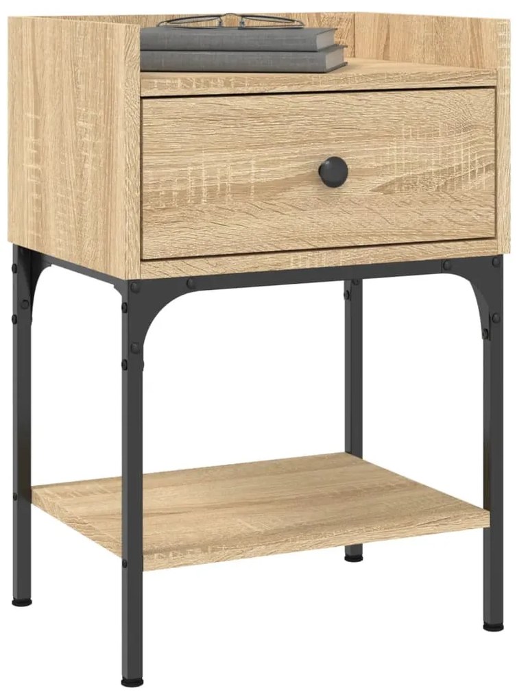 vidaXL Κομοδίνα 2 τεμ. Sonoma Δρυς 40,5x31x60 εκ. Επεξεργασμένο Ξύλο