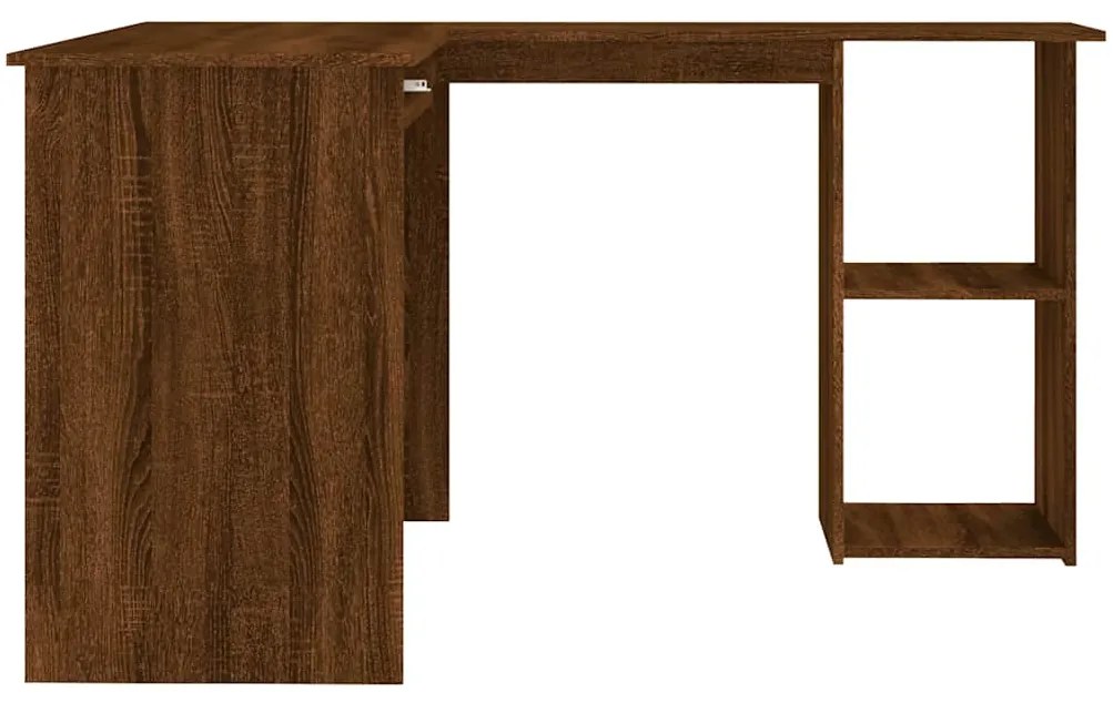 vidaXL Γραφείο Γωνιακό Καφέ Δρυς 120 x 140 x 75 εκ. Επεξεργασμένο Ξύλο