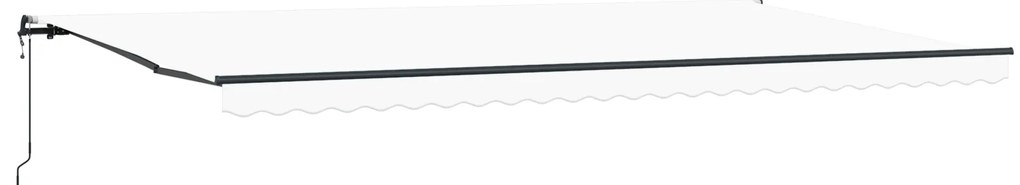 vidaXL Αυτόματη Ανασυρόμενη Τέντα Λευκή 600x300 cm