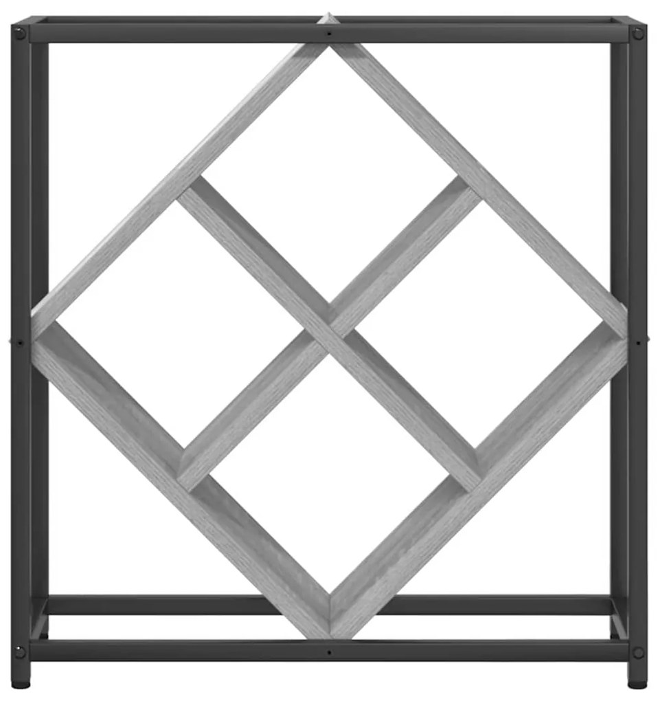 vidaXL Ράφι κρασιών Γκρι Σονομα 51x18x52,5 εκ Κατασκευασμένο ξύλο