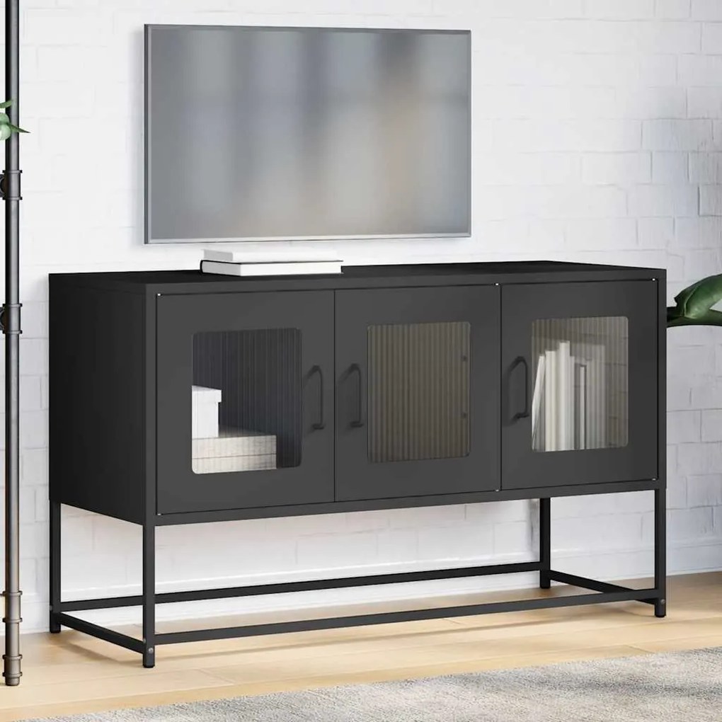 vidaXL ντουλάπι τηλεόρασης  Μαύρο 100,5x39x60,5 cm