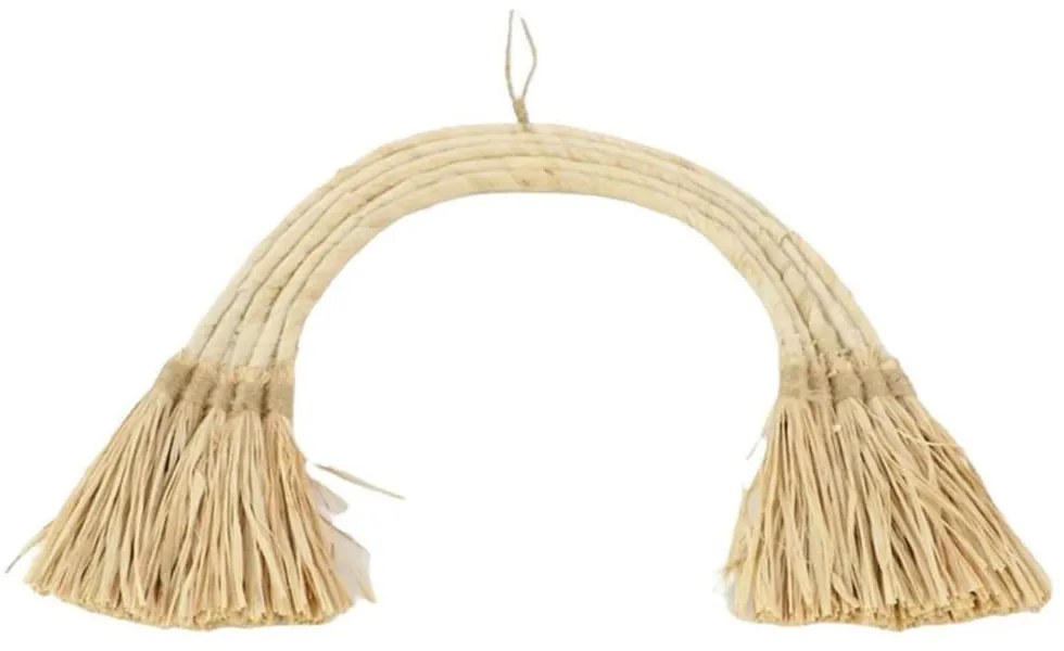 Διακοσμητικό Τοίχου Αψίδα 012.862101210 38x33cm Με Raffia Natural Raffia