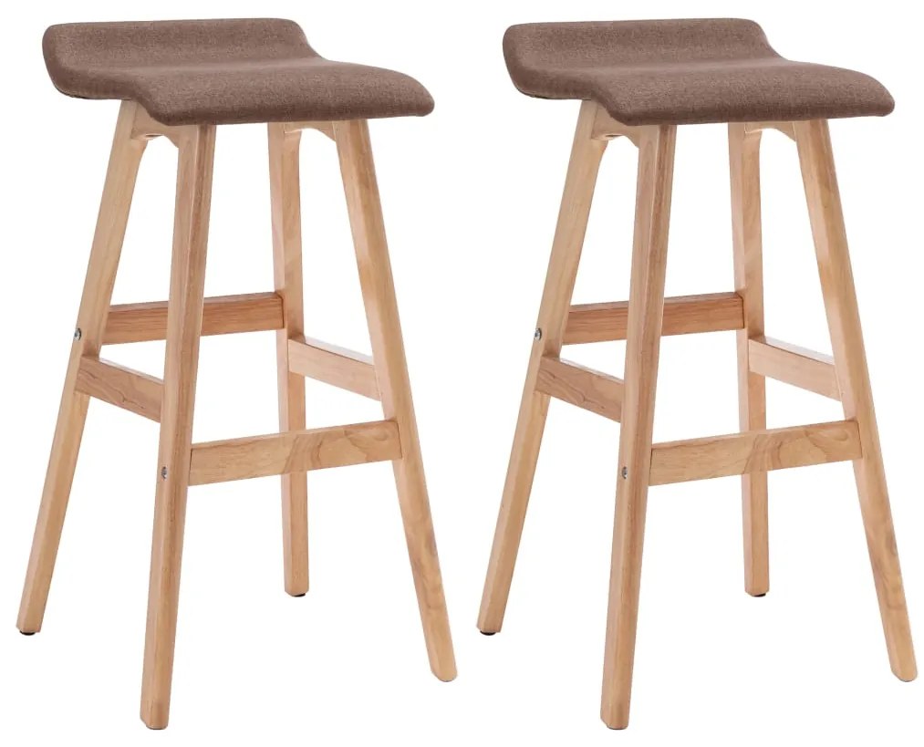 vidaXL Καρέκλες Μπαρ 2 τεμ. Χρώμα Taupe Υφασμάτινες