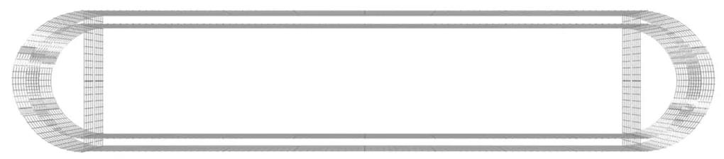 Συρματοκιβώτιο-Γλάστρα Υπερυψωμένη 500x100x100 εκ Γαλβ. Ατσάλι - Ασήμι