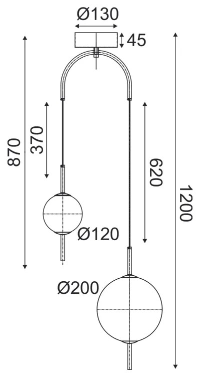 ΚΡΕΜΑΣΤΟ ΦΩΤΙΣΤΙΚΟ LED 11W 3000K 1150LM AMELIA ΜΑΥΡΟ ΜΕΤ/ΚΟ+ΛΕΥΚΟ ΓΥΑΛΙ D37XH120CM - 1.5W - 20W - TNK323LED11P